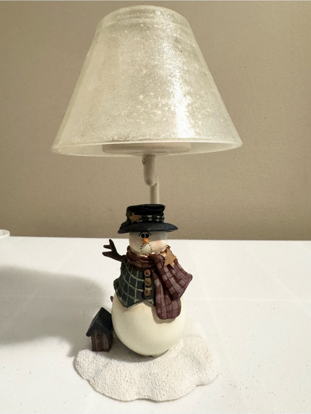 Vintage Snowman Candle Holder
